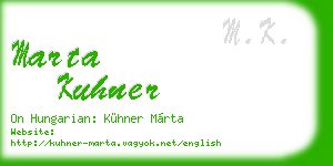 marta kuhner business card
